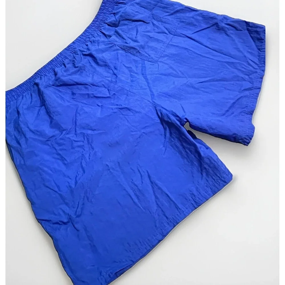 Reebok Men's Blue Solid Swim Shorts XL Drawstring Elastic Waist Mesh Lined